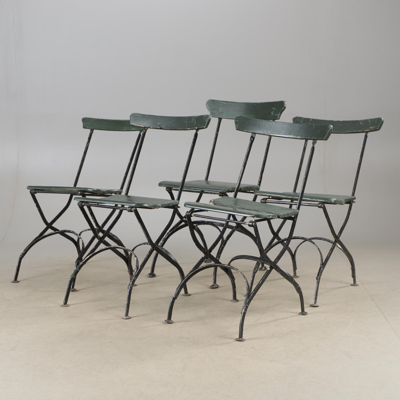 TRÄDGÅRDSSTOLAR, 5 stycken, bryggerimodell, 1900-tal.