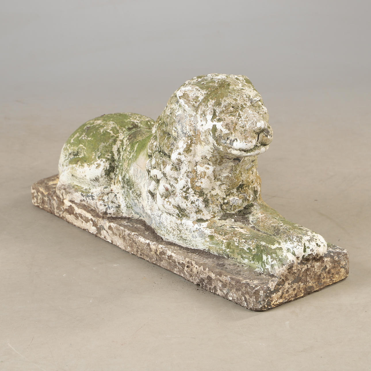 GARDEN SCULPTURE, lion, concrete.