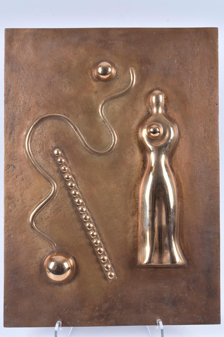 ESAIAS THORÉN. Väggrelief, brons, 1930.