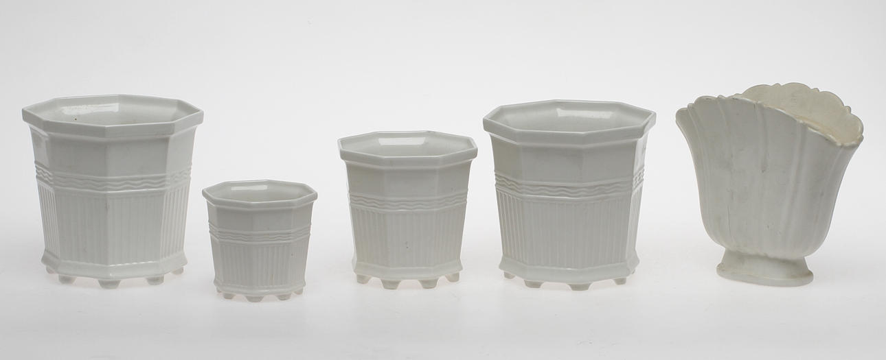 YTTERFODER, 4 st, TULPANVAS, Gustavsberg, 1900-tal.