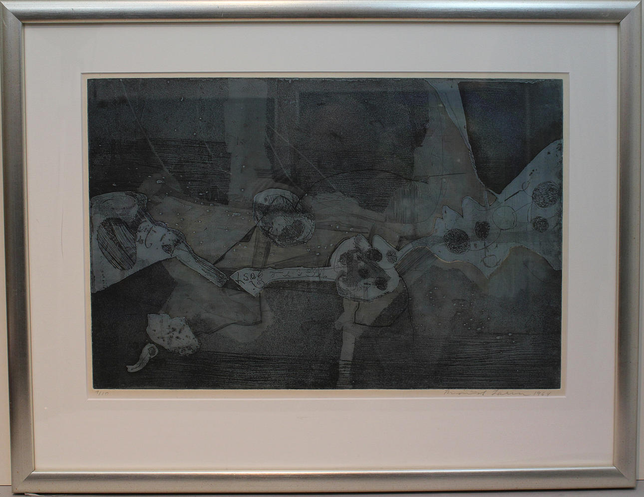 TORMUND LARSEN. Komposition. Färgetsning. Signerad och daterad 1964.