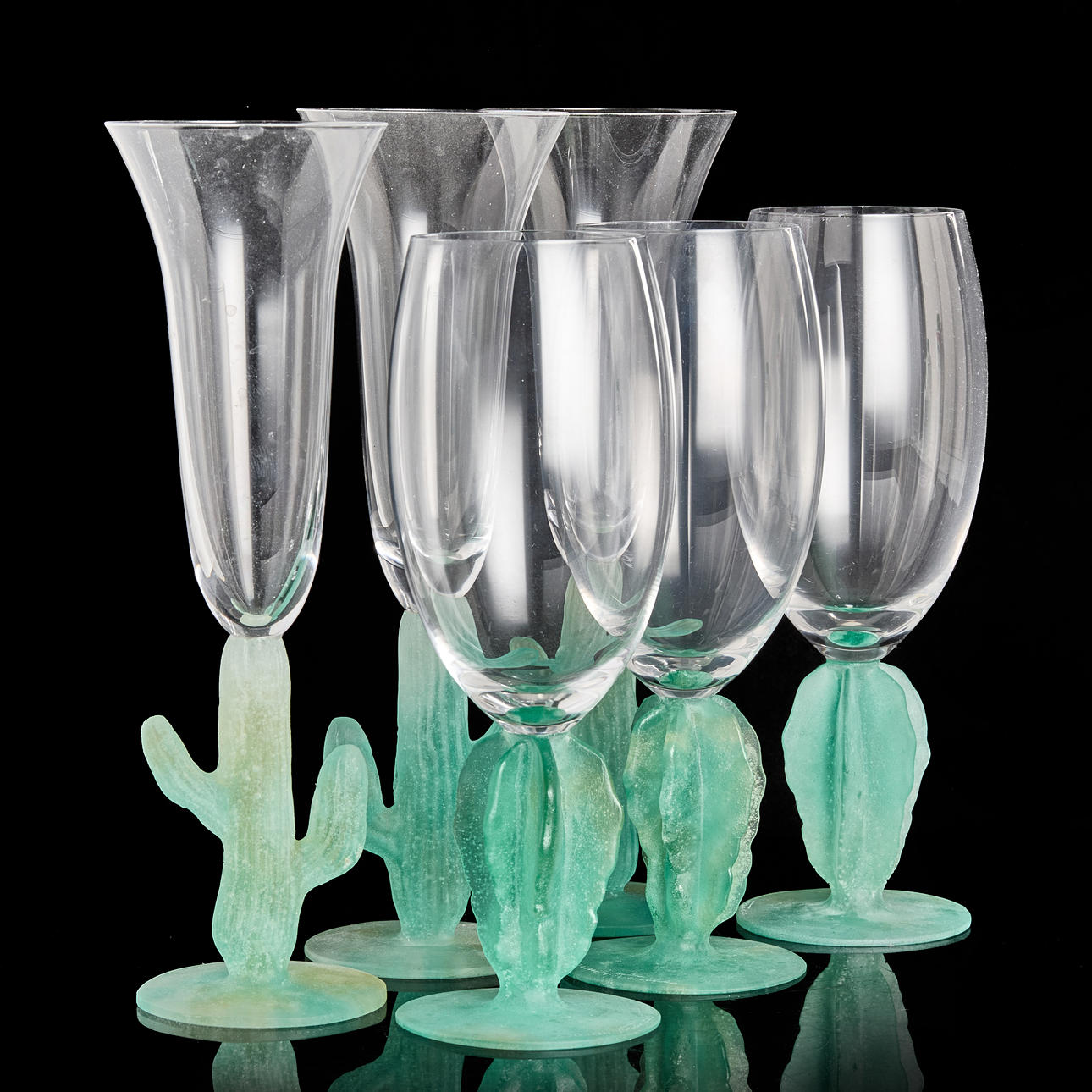 HILTON MCCONNICO (USA, 1943–2018). Beer and Champagne glasses 
