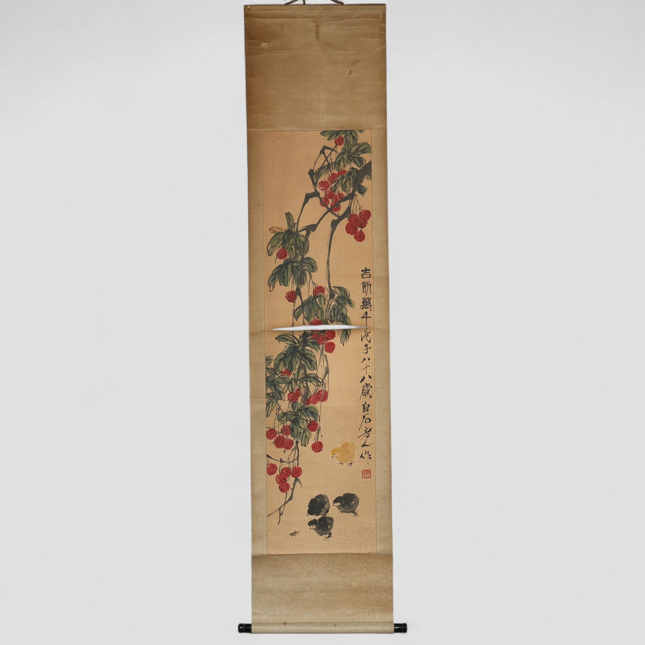 Chinese picture scroll/scroll, paper and silk, China.