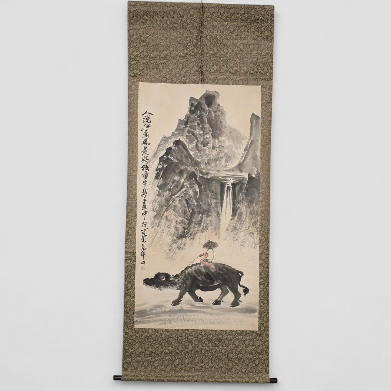 Chinese picture scroll/scroll, paper and silk, China.