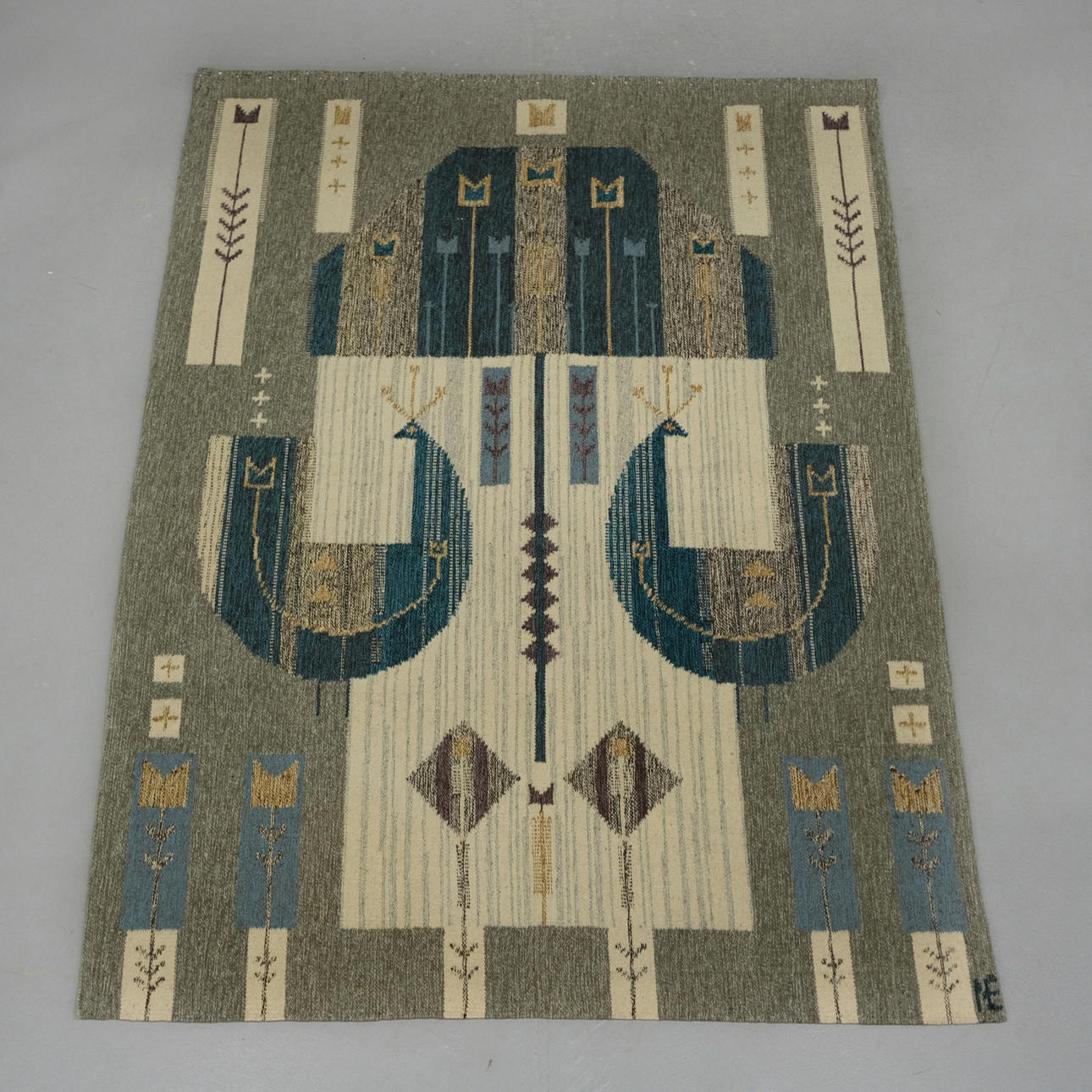 EVA NEMETH. BONNET, YARROW, BIRD MOTIF.