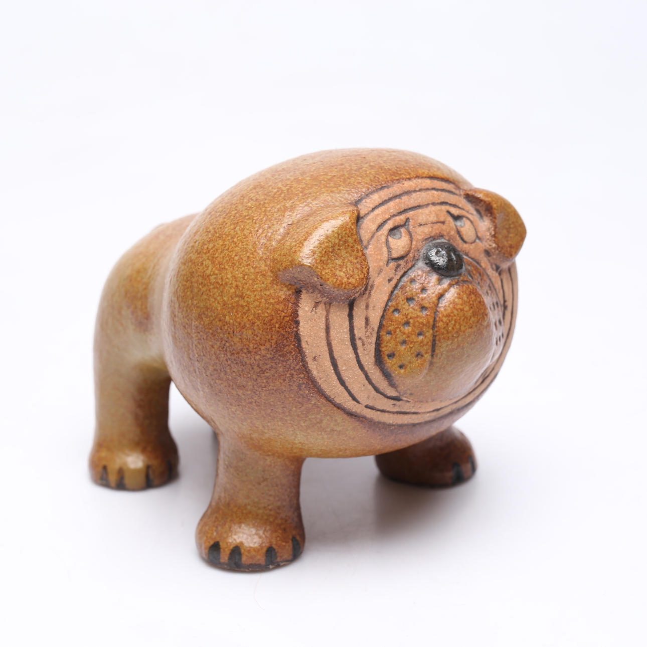 A stoneware figurine, Lisa Larson, Bulldog.