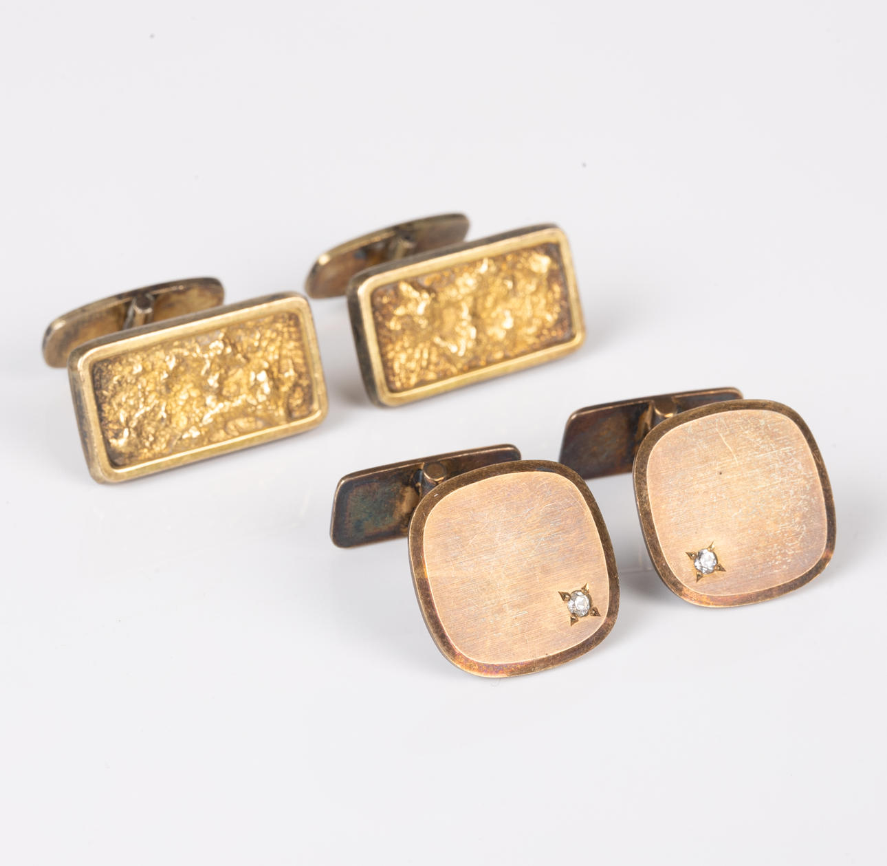 GEMELOS, 2 pares, plateados.