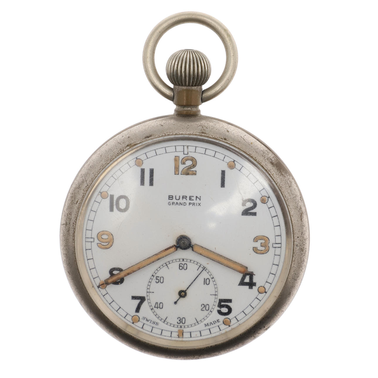 A BRITISH ARMY GS/TP POCKET WATCH.