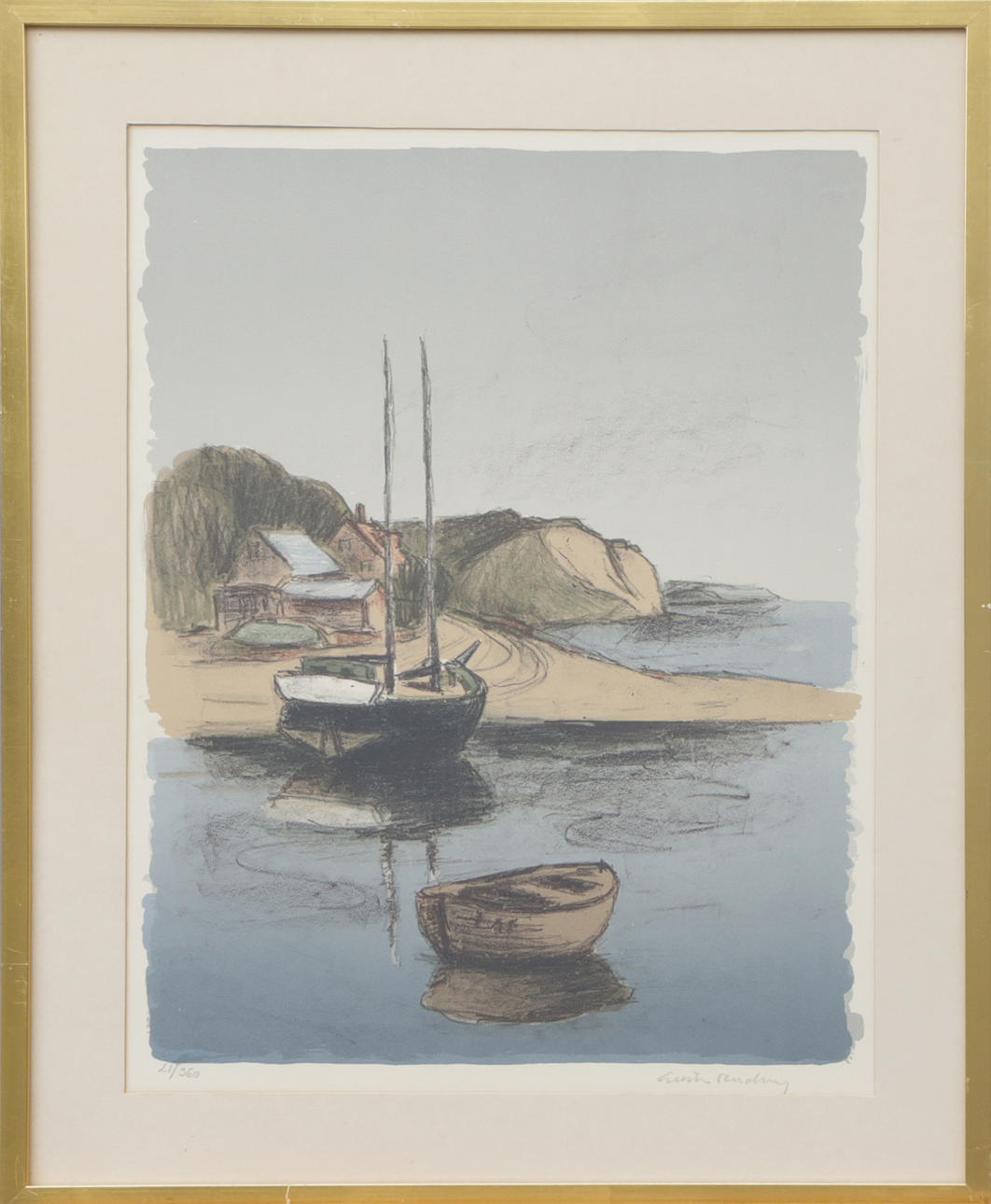 GUSTAV RUDBERG. LITO, signed.