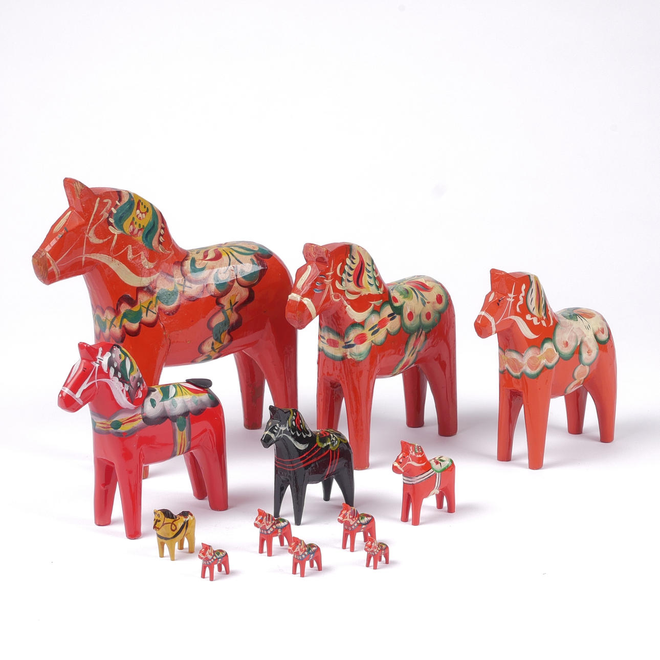 DALAHÄSTAR, 12 st, Nusnäs och Leksand.