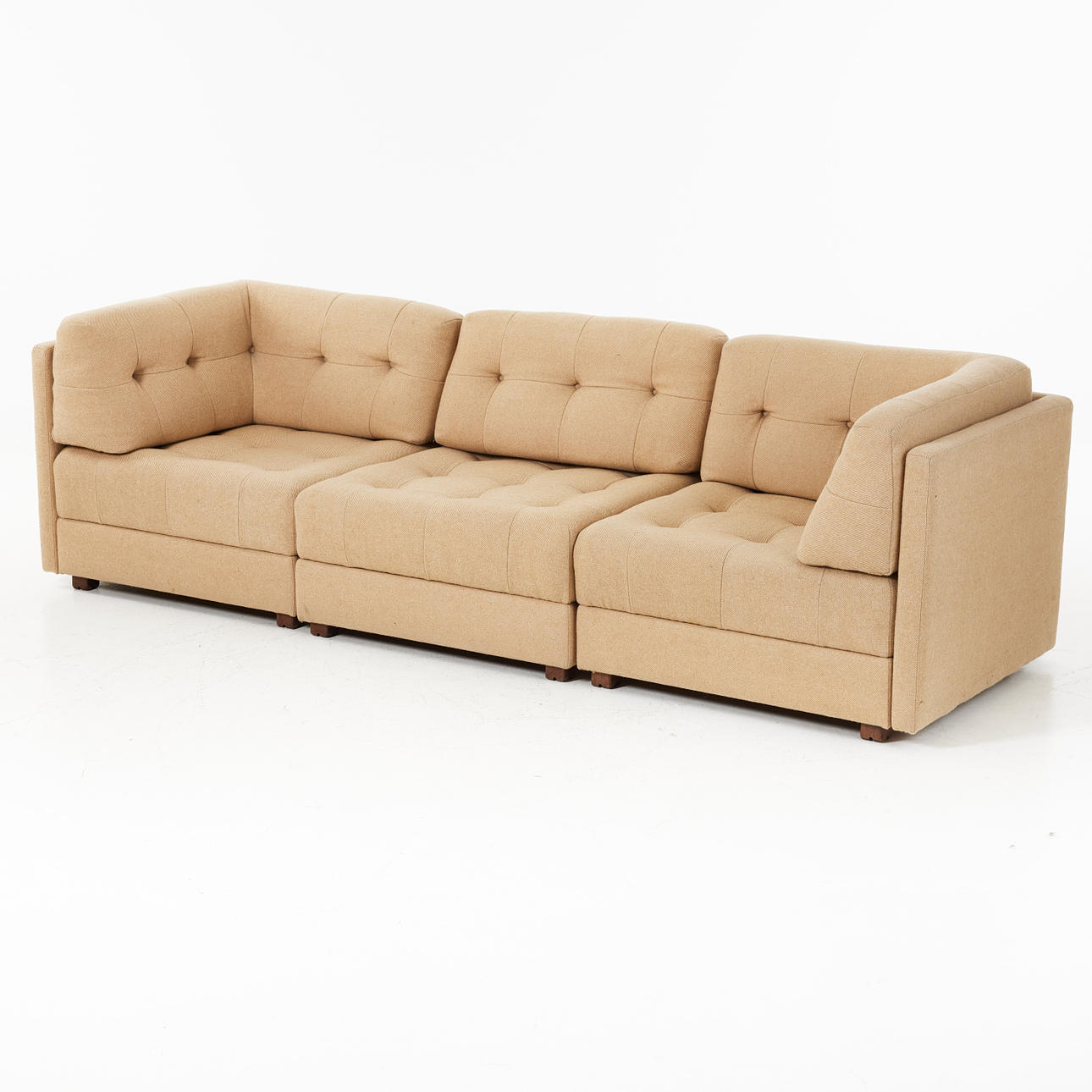 MODULÆR SOFA, 3 stykker, løse rygpuder, uldbetræk.