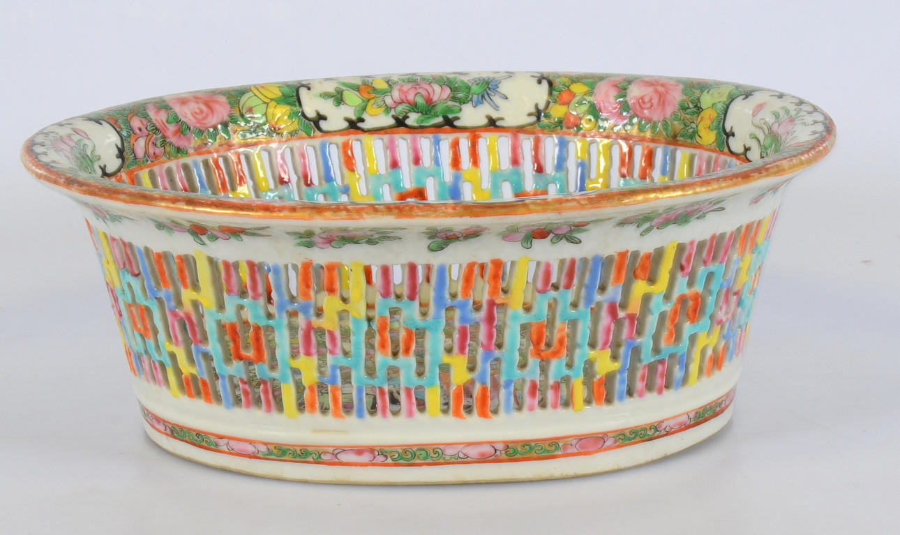 GALLERSKÅL, Porslin, Kina, Kanton, 1800-/1900-tal.