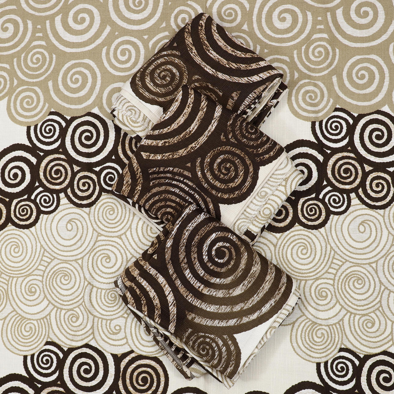 4 CURTAIN LENGTHS, 1960/70's.