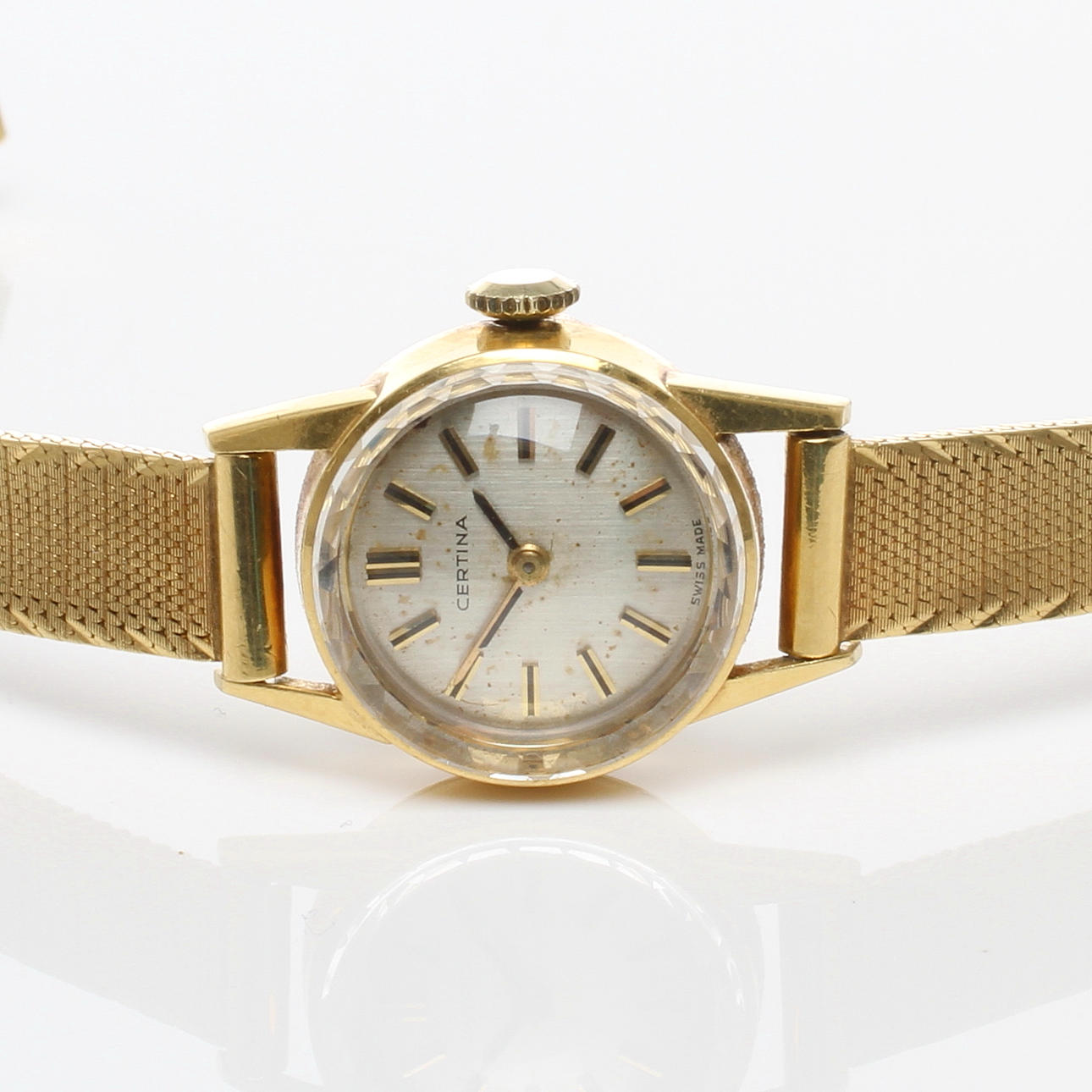 ARMBANDSUR, dam, Certina, cal. 13-20, manuell, boett och länk av 18k guld.