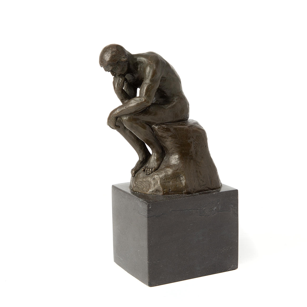 AUGUSTE RODIN. After, sculpture, “The Thinker”, bronze.