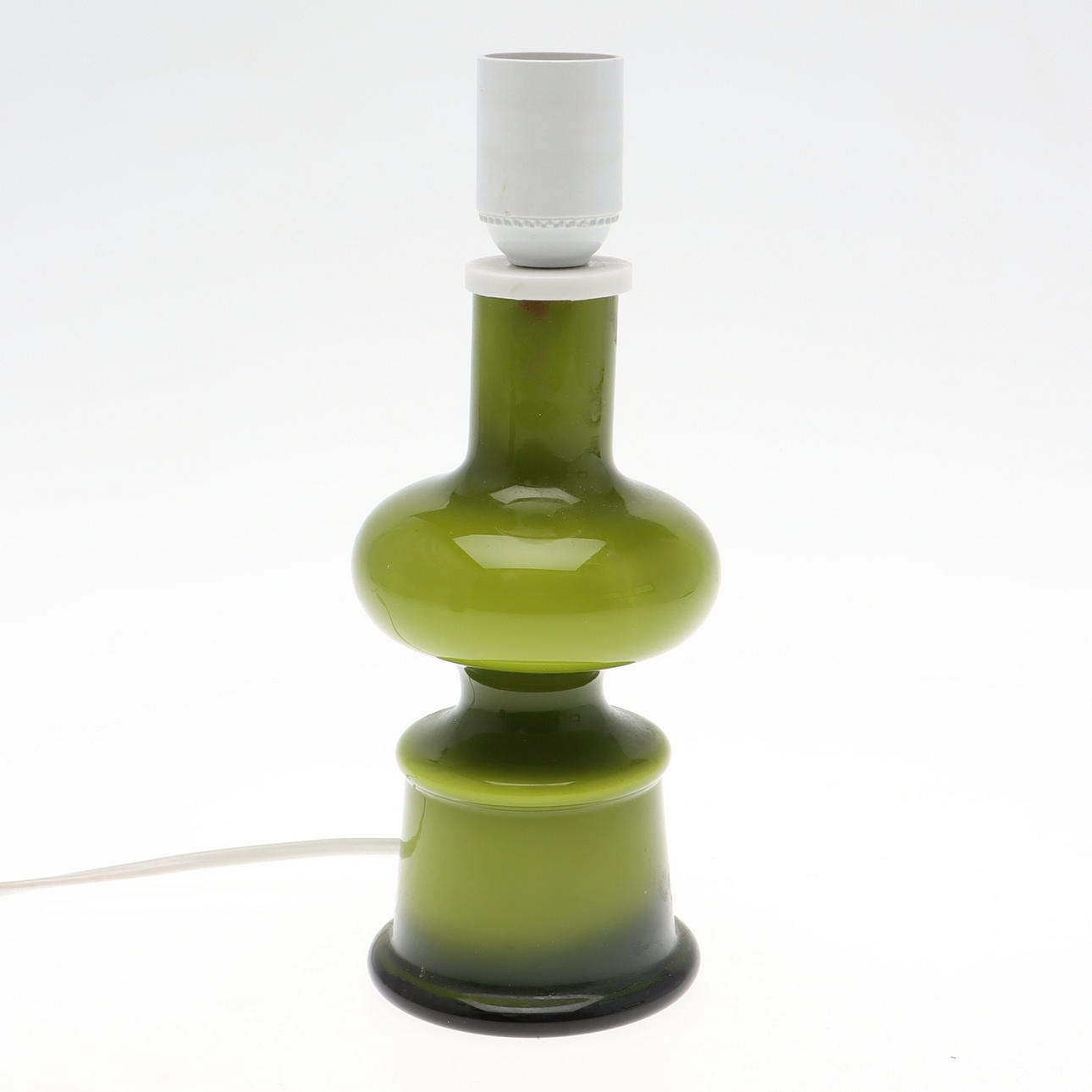 BORDSLAMPA, grönt glas, Flygsfors.