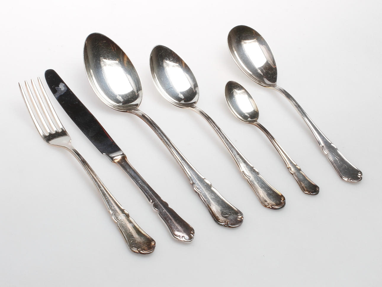 BESTICK, 60 delar, nysilver, "Rådhus", 1900-tal.