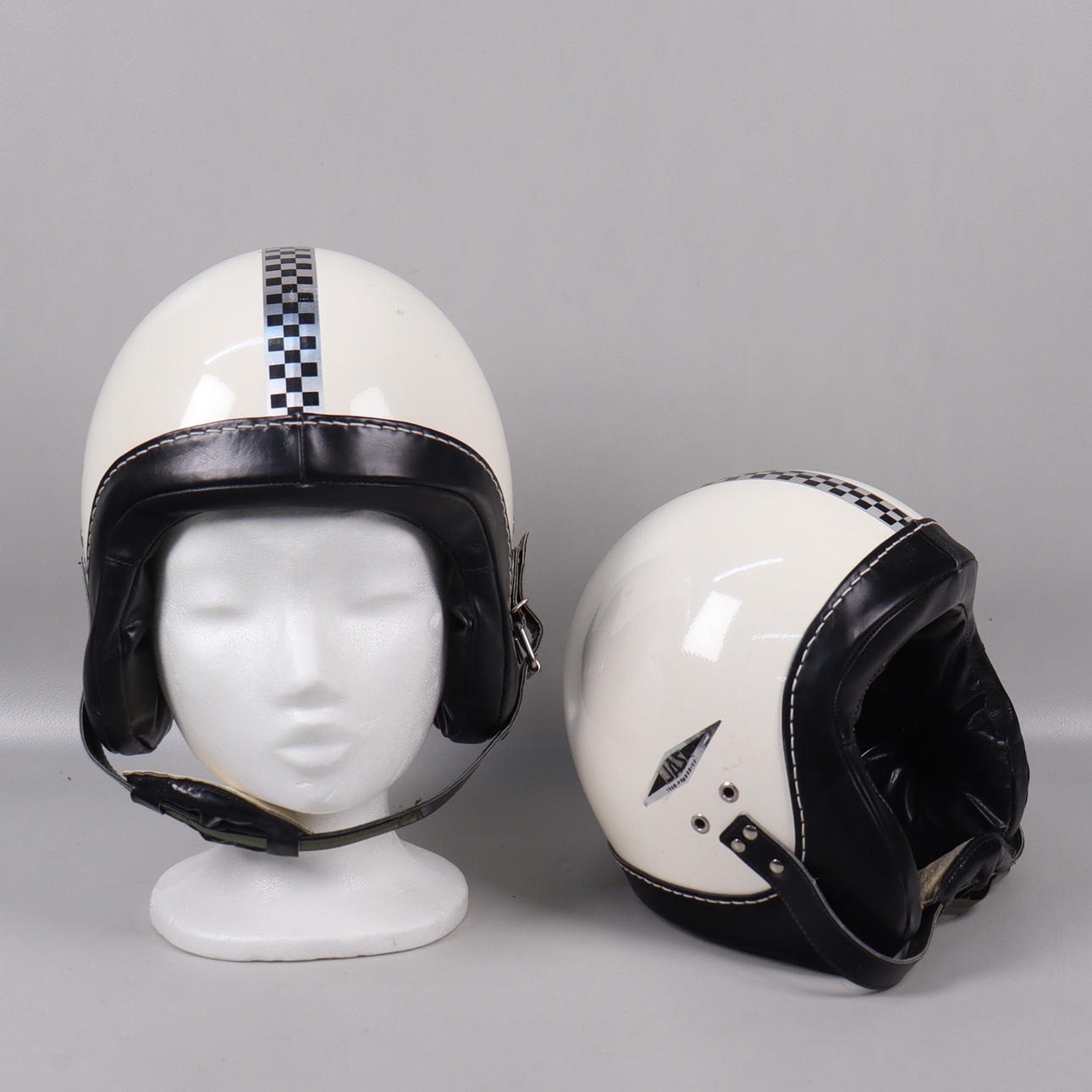 HELMETS, Czech Republic, for paratroopers, 1950s, 2pcs.