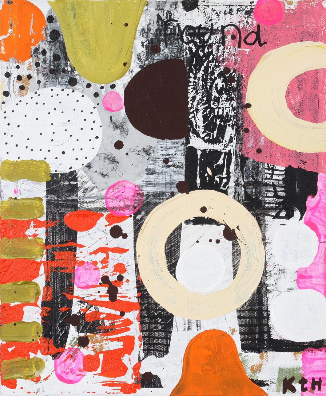 KAJSA TUVA HENRIKSSON. “Metropoliatan”, acrylic on canvas, monogram signed.