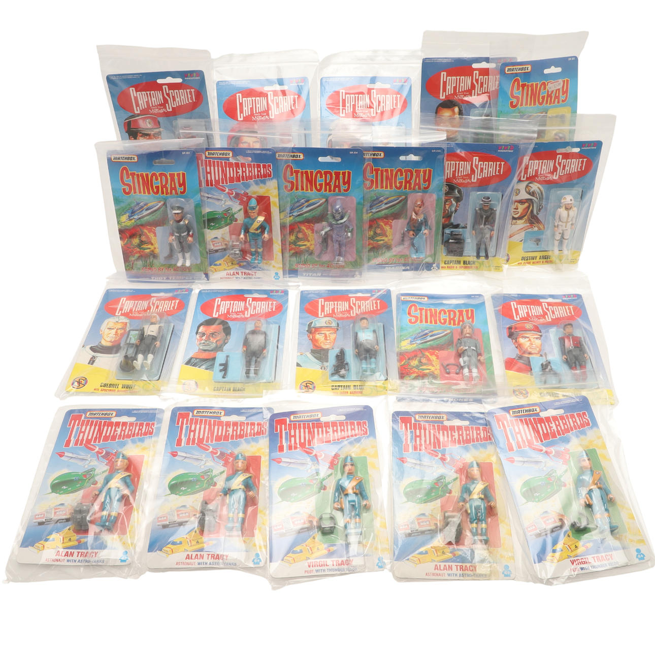 MATCHBOX STINGRAY CARDED FIGURES.