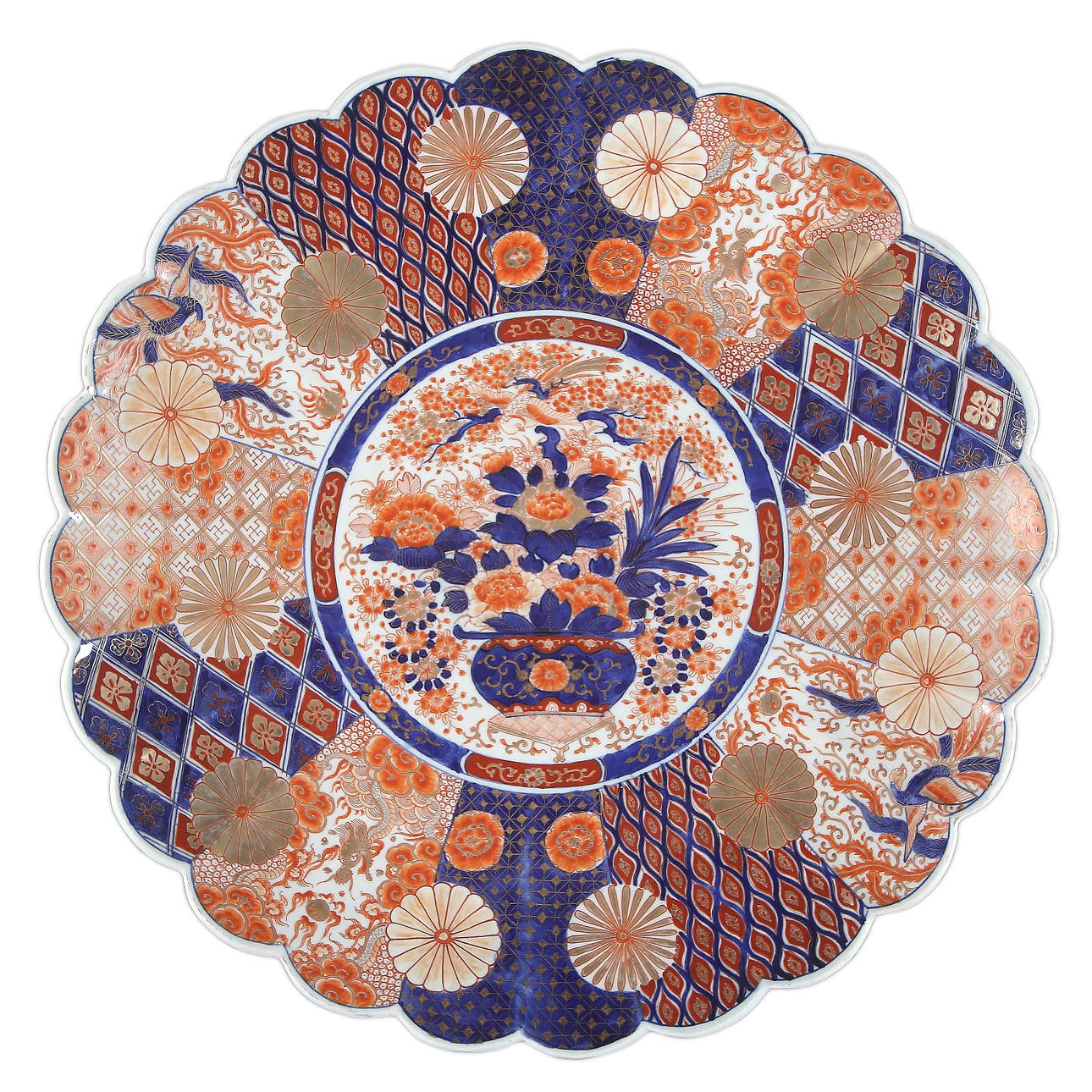 PRAKTFAT, Imari, Japan, diameter 59 cm, 1800-tal.