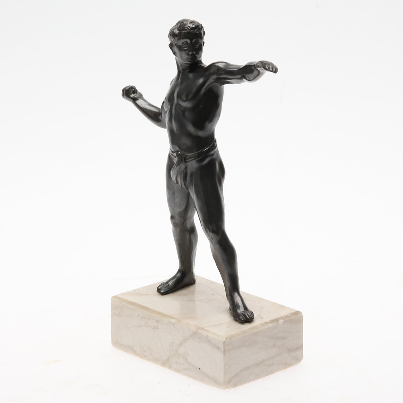 SKULPTUR, patiniertes Metall.