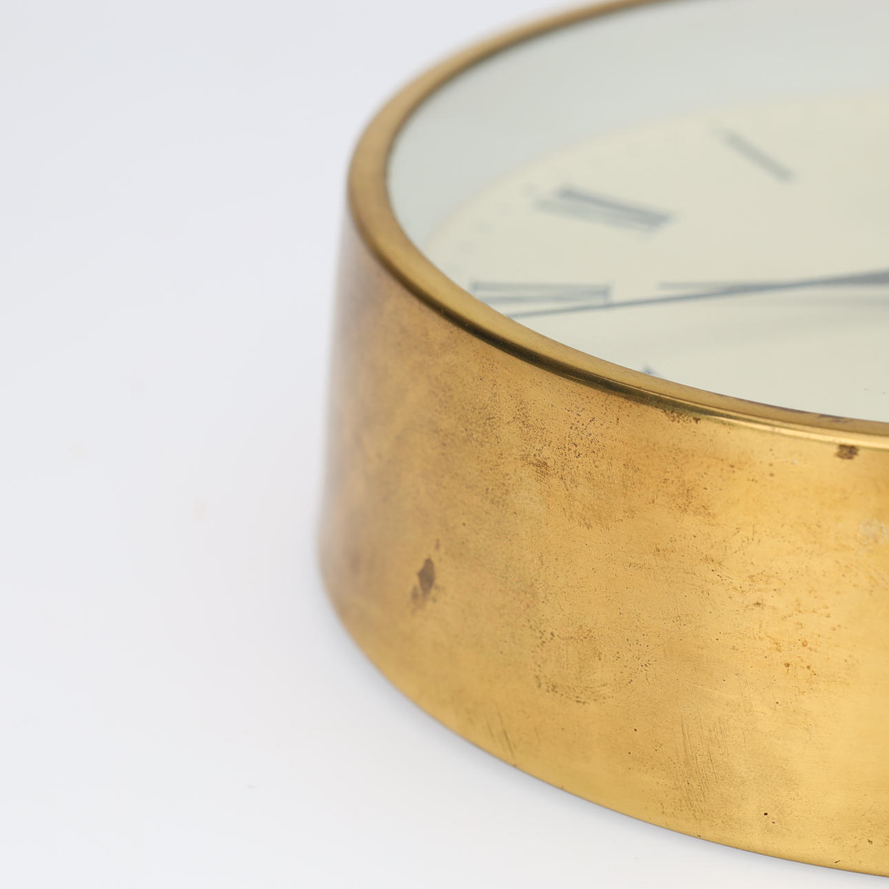 HENNING KOPPEL (1918-81). Brass wall clock, Louis Poulsen, Quartz