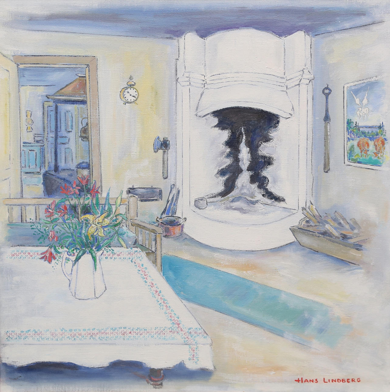 HANS LINDBERG. Oil on canvas, signed.