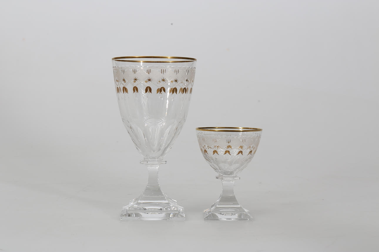 SERVSDELAR, kristall, "Odelberg Junior", 13 delar, Kosta, 1900-tal.