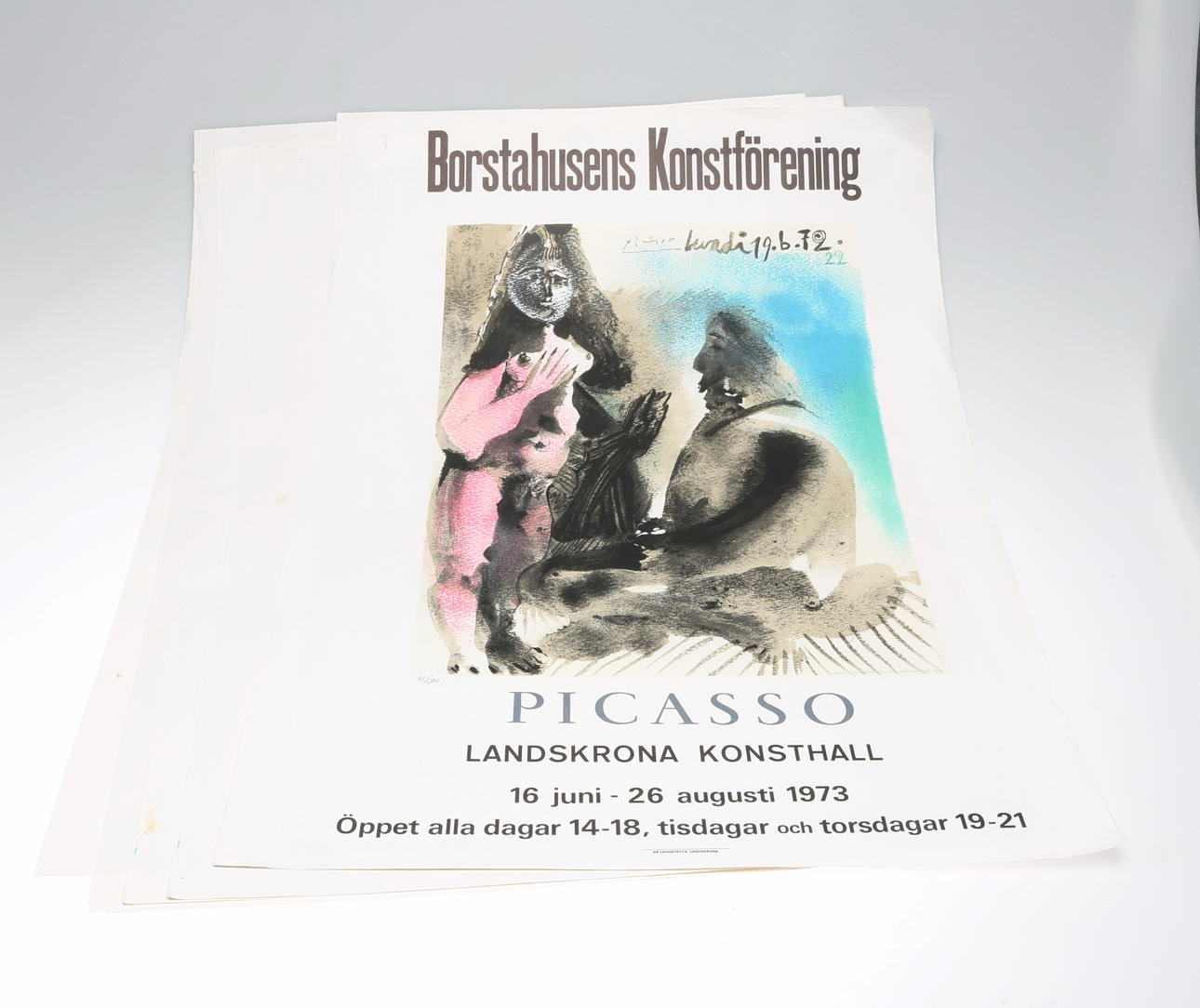 UTSTÄLLNINGSAFFISCHER, 5 st, Picasso, numrerade.