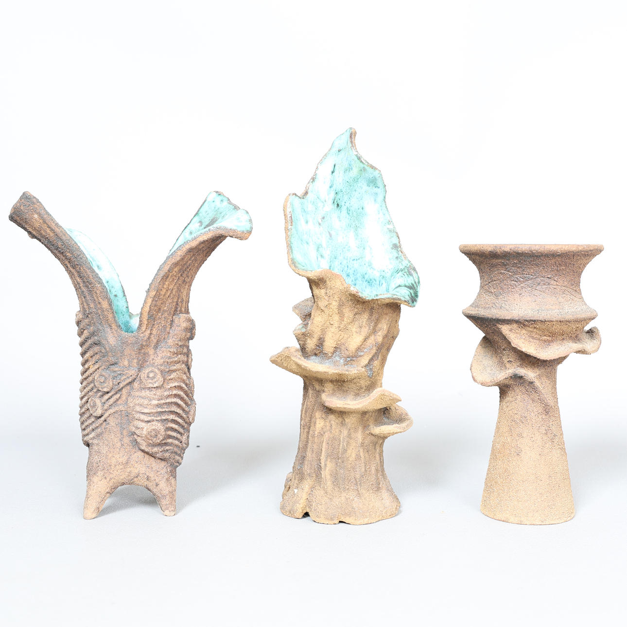 Clive Brooker セラミックオブジェ ミッドセンチュリー 英国陶芸 CLIVE BROOKER, THREE BRUTALIST DESIGN STUDIO POTTERY VASES (3
