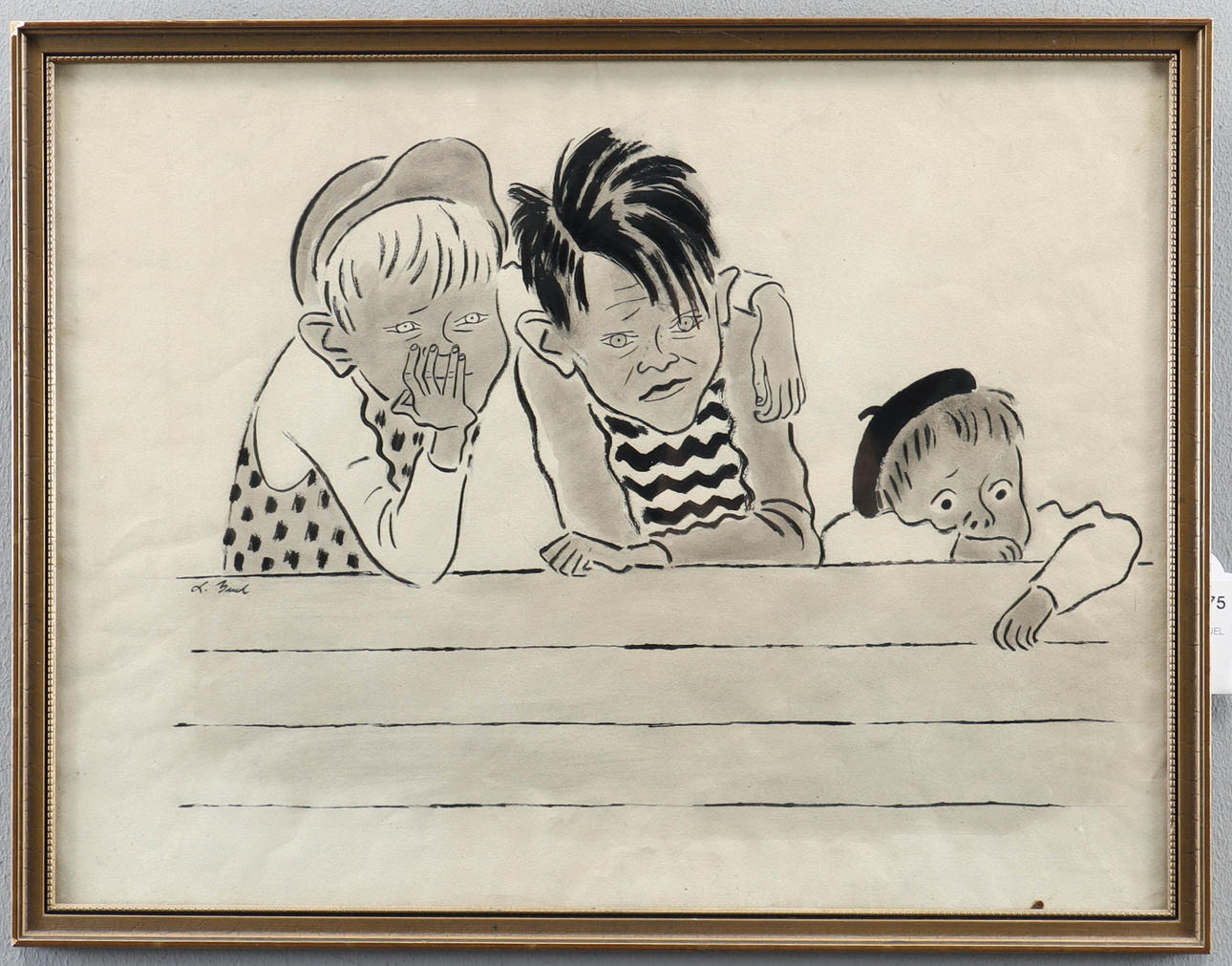 LISBERTH JUEL lavering, signed.