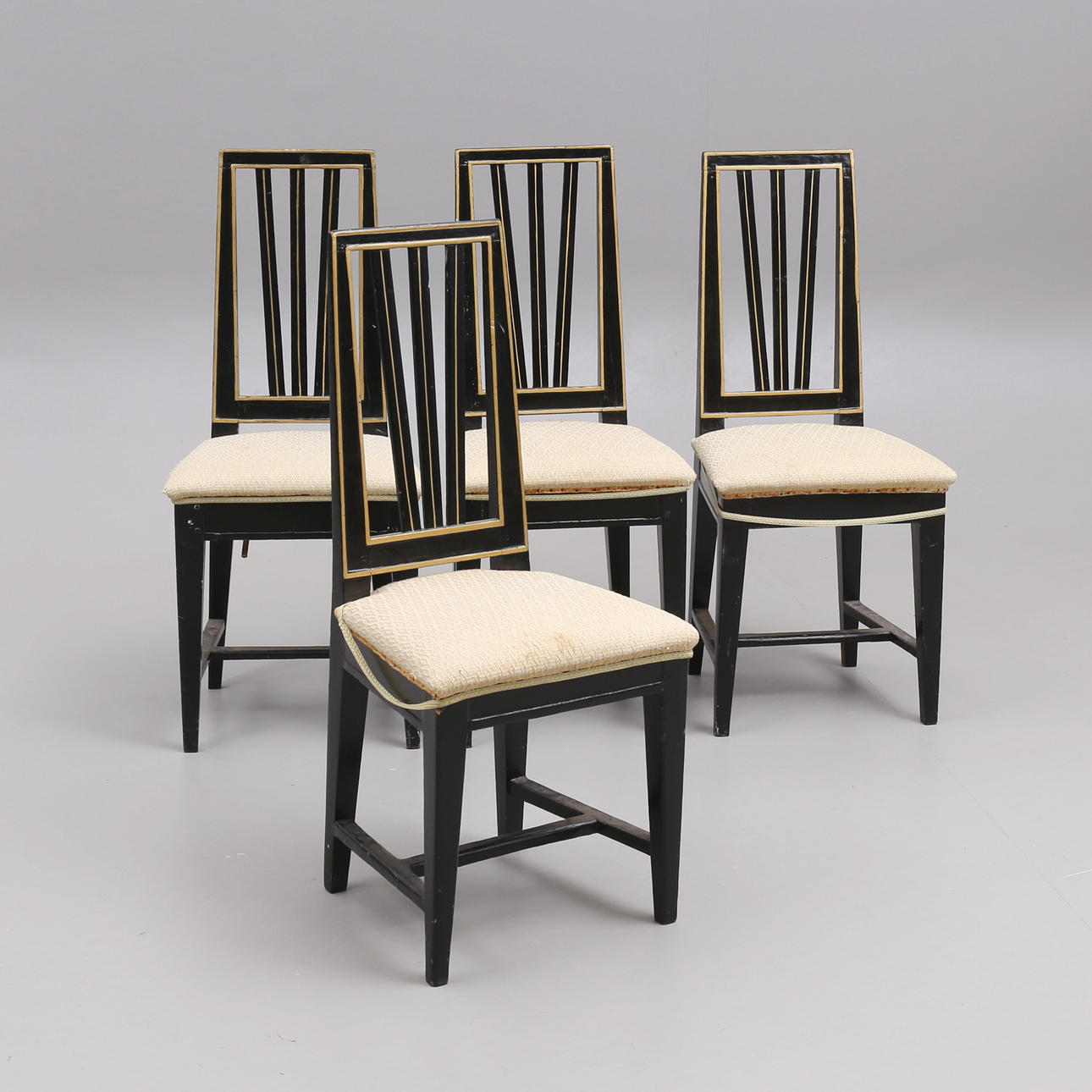 STOLE, 4 stk. Gustavianske, 1780-1820.