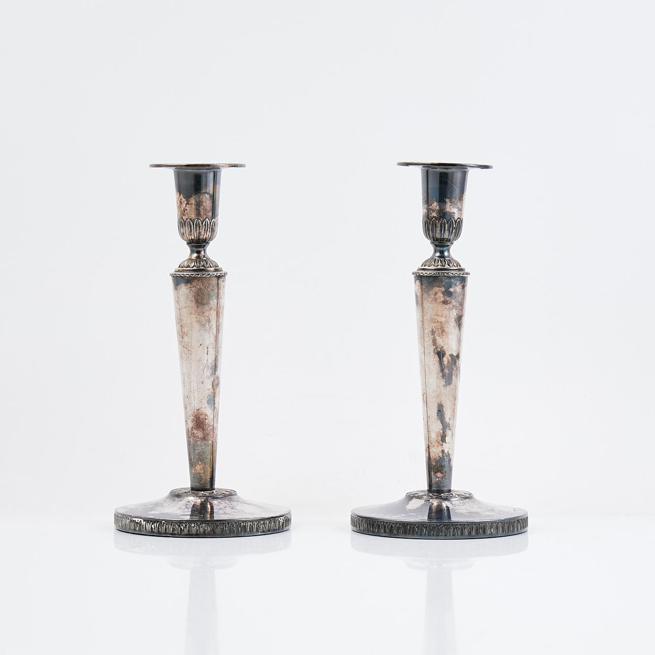 LJUSSTAKAR, 1 par, silver, Ceson, Göteborg, 1961.