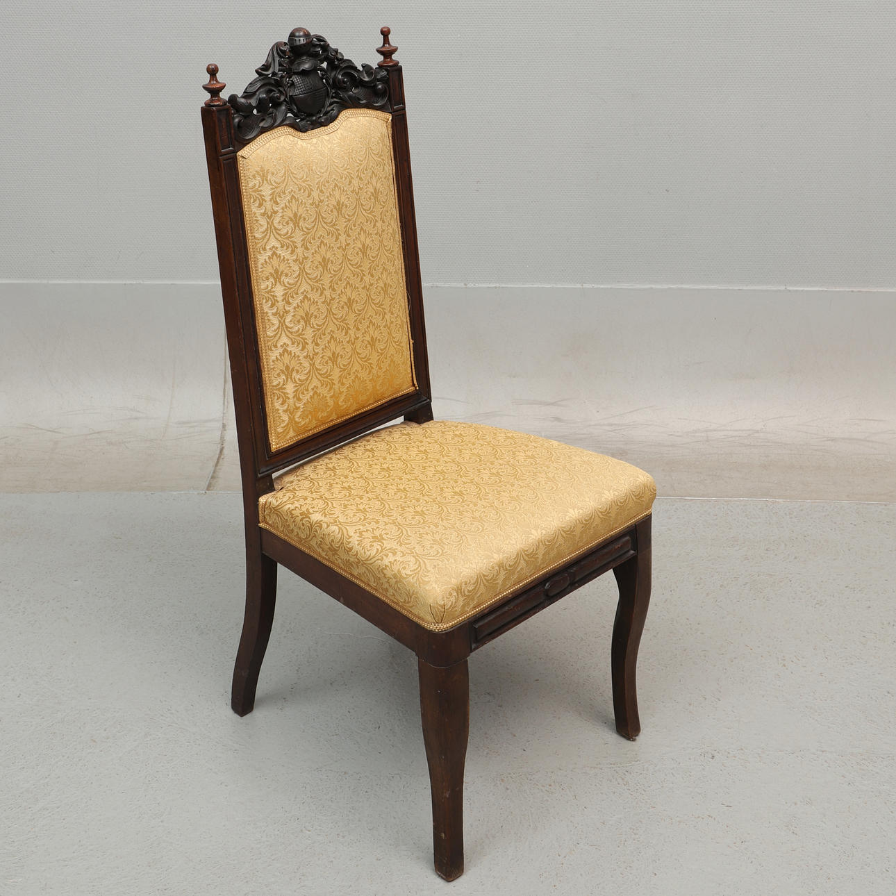 STOL, træ & tekstil, victoriansk stil.