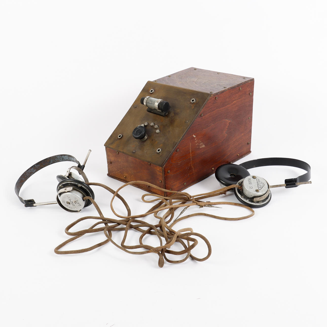 RADIOMOTTAGARE med 2 hörlurar.