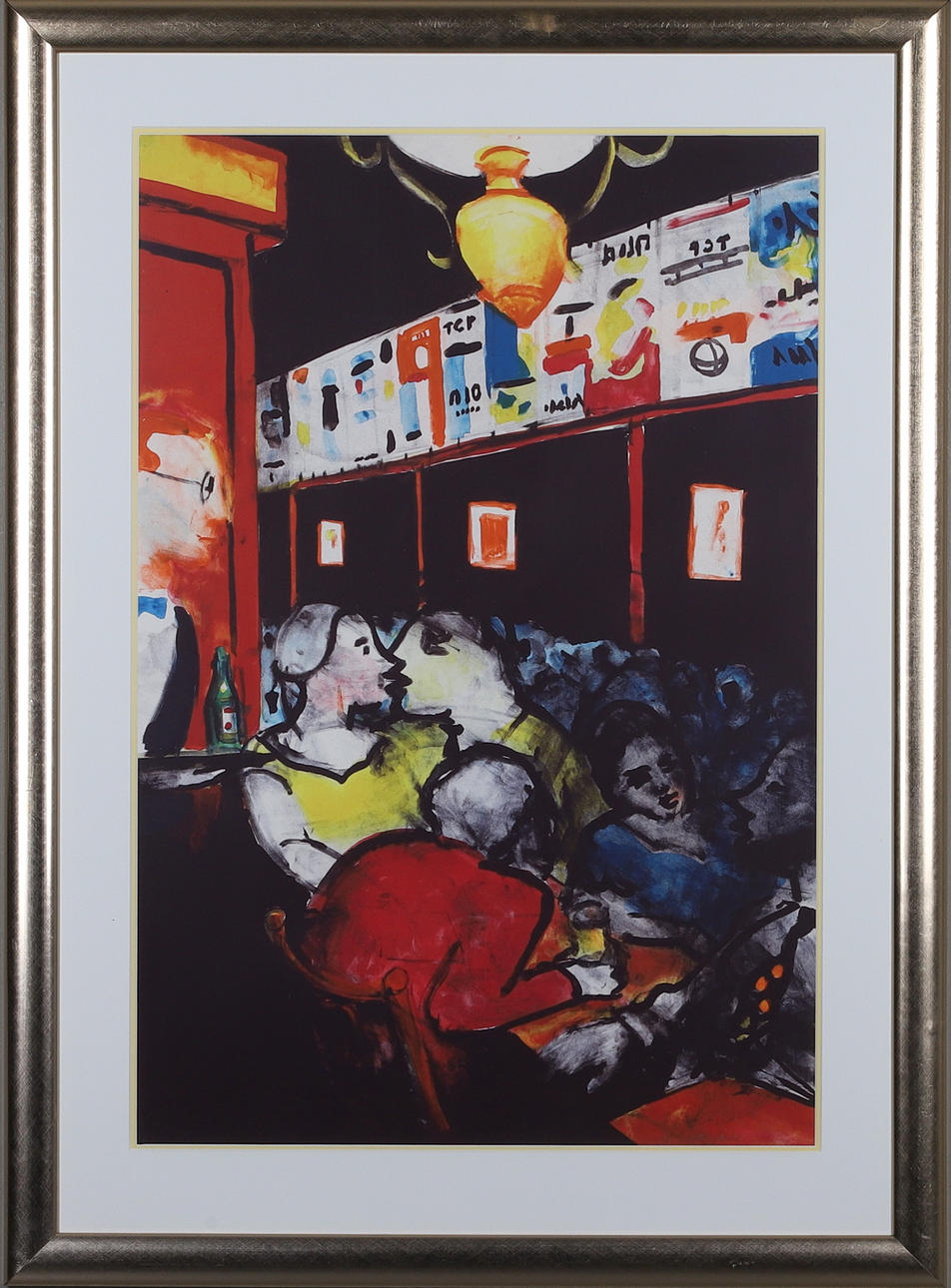 PETER DAHL. “Restaurant Prinsen” color lithograph, signed.