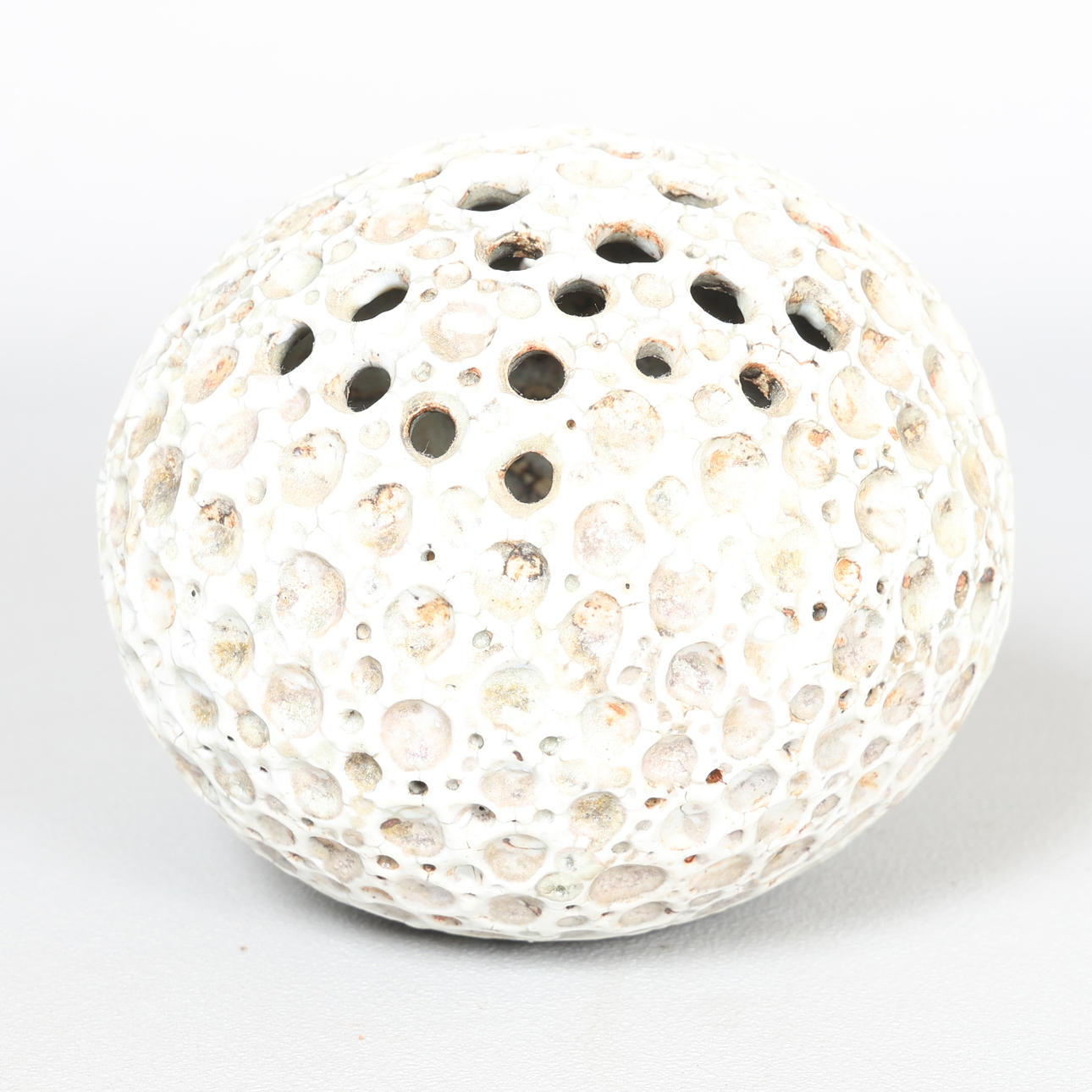 ALAN WALLWORK (1939-2019), A STONEWARE PIERCED VESSEL.