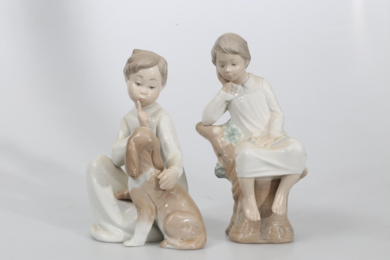 FIGURINER, porslin, 2 stycken Lladro.
