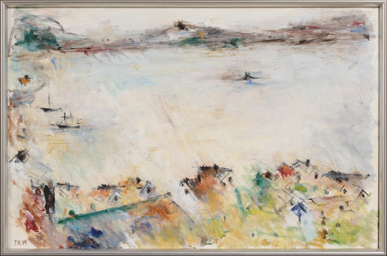 TORE KURLBERG. Kustbild, olja på duk, signerad och daterad TK 79.