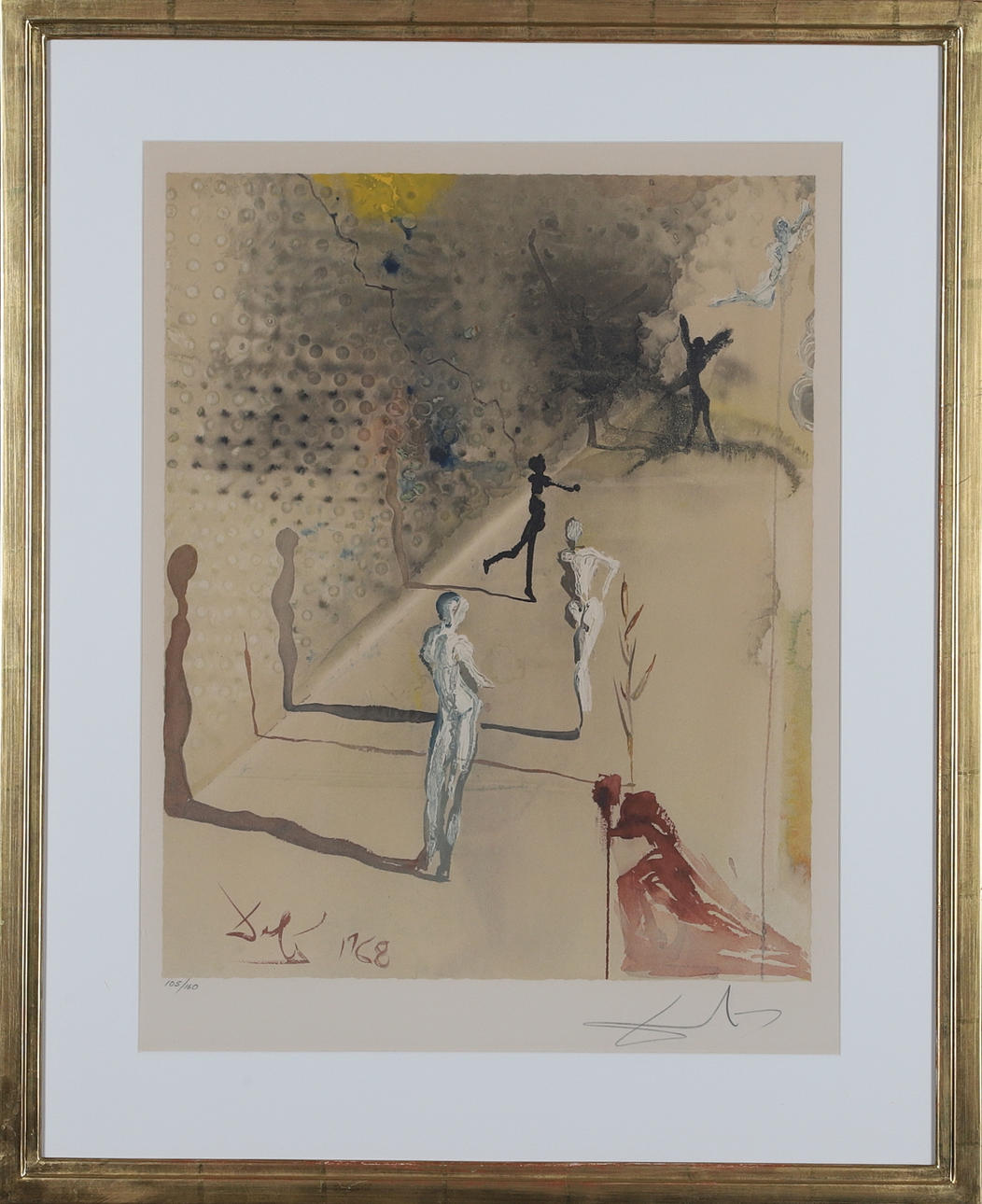 SALVADOR DALÍ. lithograph, signed and numbered 105/160.