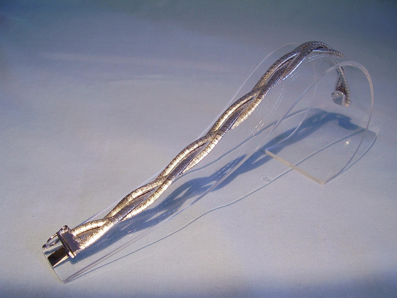 ART DÉCO ARMBAND, silver 835 i vit guld optik.