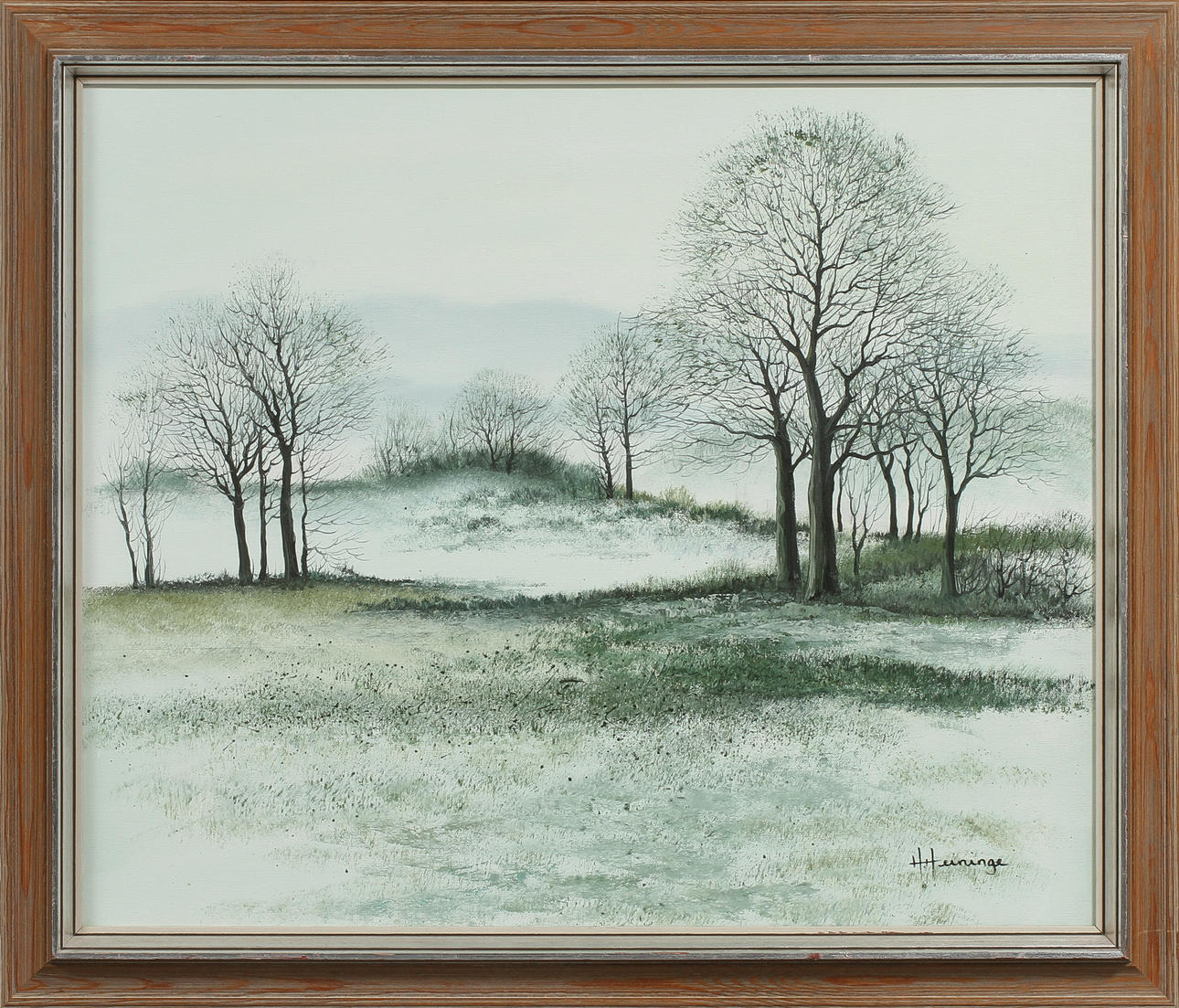HELLE HEININGE. Landskap, olja på duk, signerad.