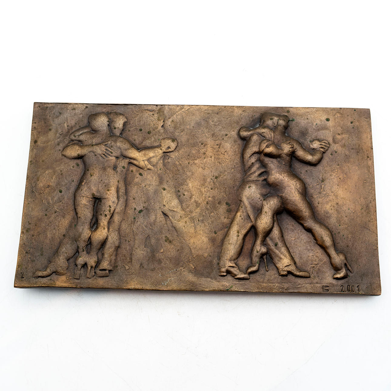 OIDENTIFIERAD KONSTNÄR. Wall relief, “Nr 2", bronze, signed and dated - 2001.