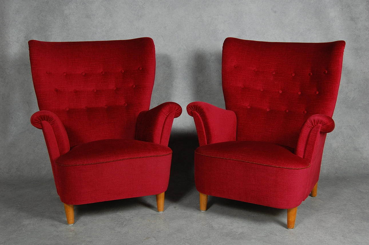 FÅTÖLJER, 1 par, 1930-tal.