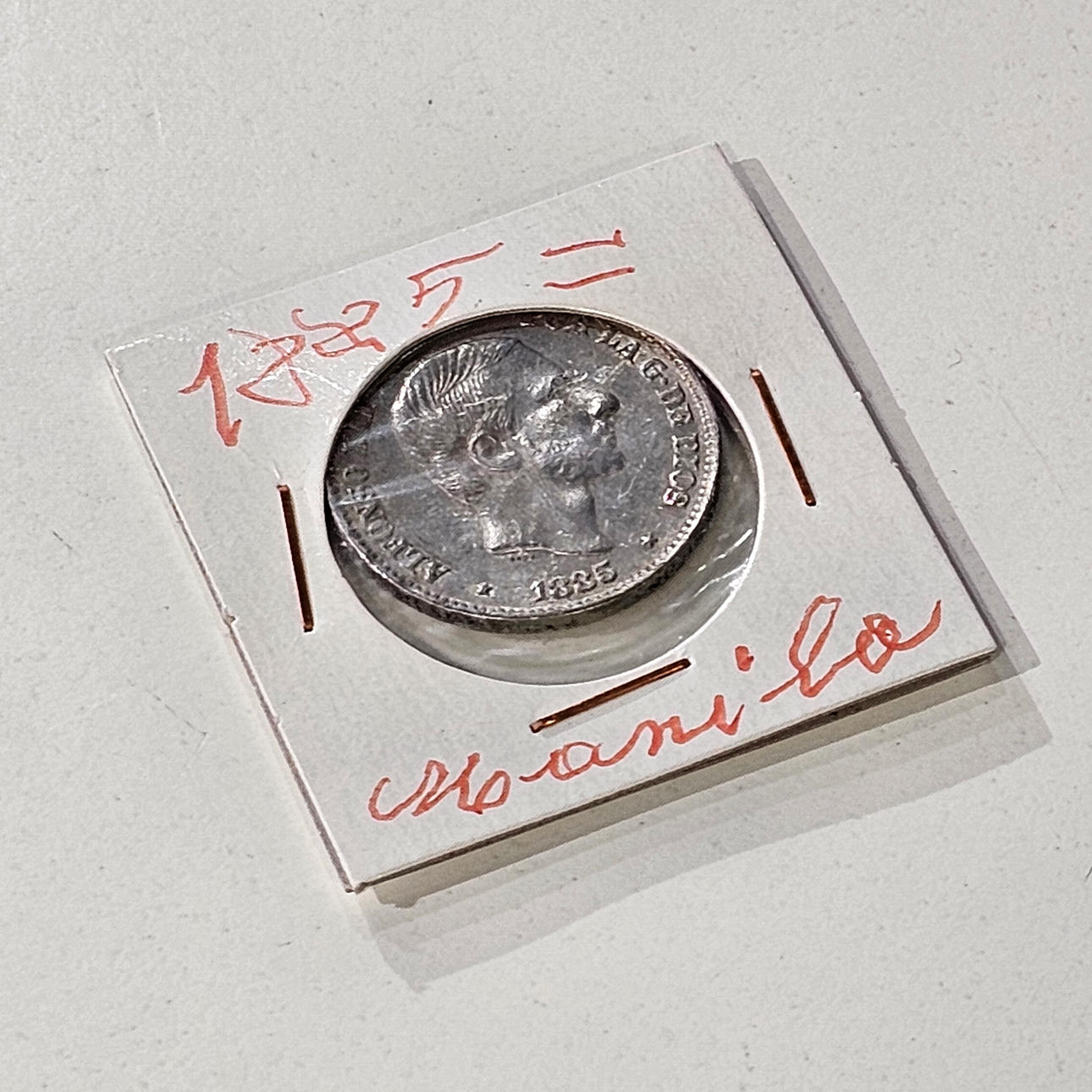 50 sentin hopeakolikko vuodelta 1885.