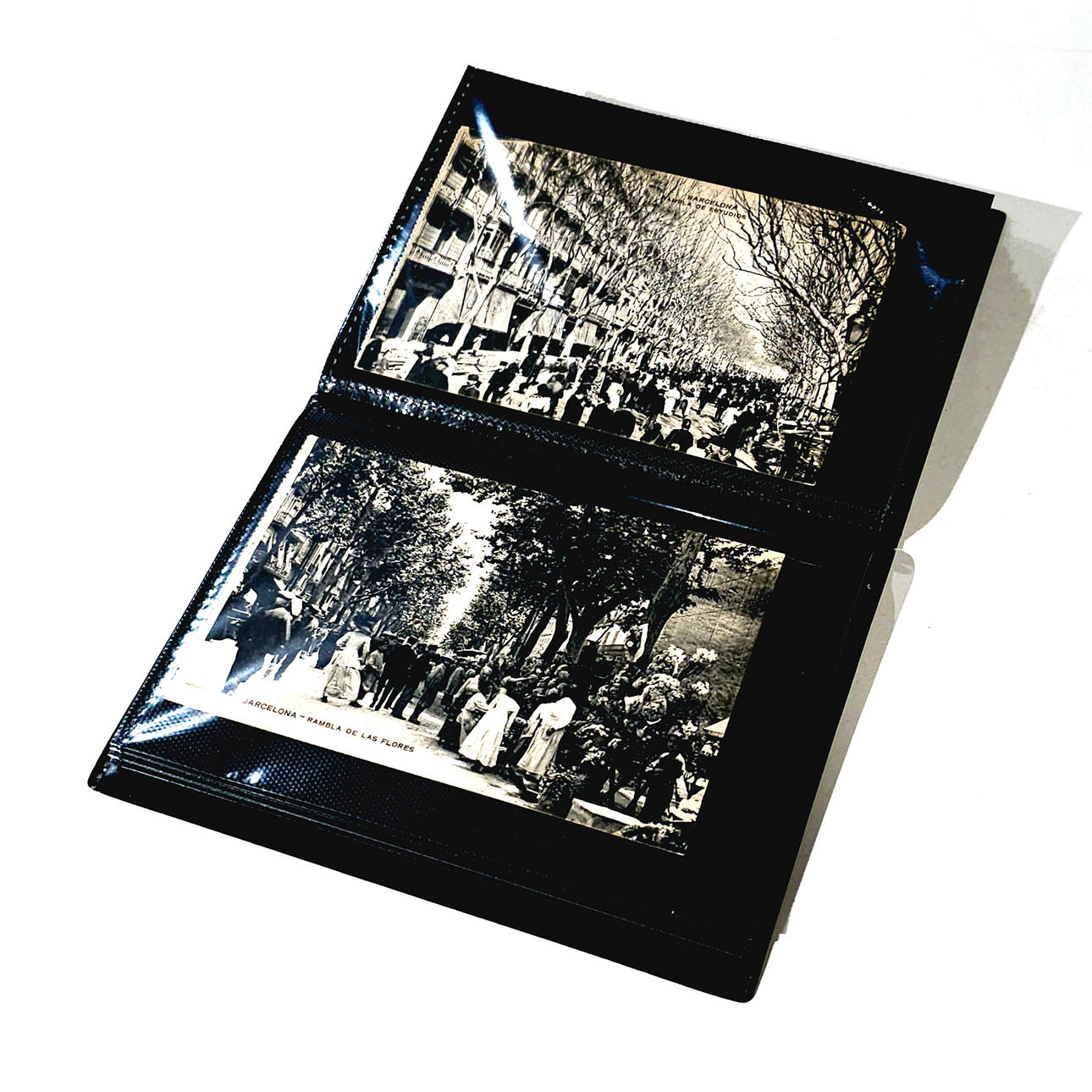 Forty postcards from old Barcelona.