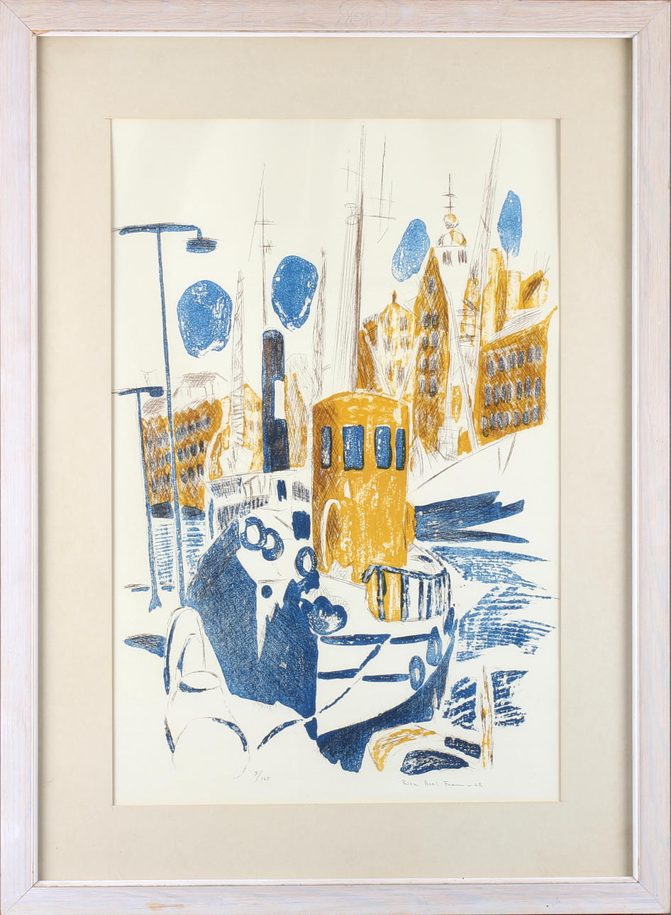 FRITZ AXEL FROM. Litografi, signerad, numrerad 3/165, och daterad -62.