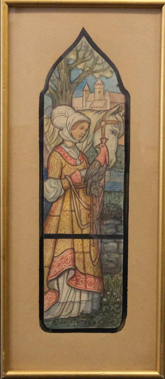 ANDER NILSSON. SKETCH FOR STAINED GLASS.