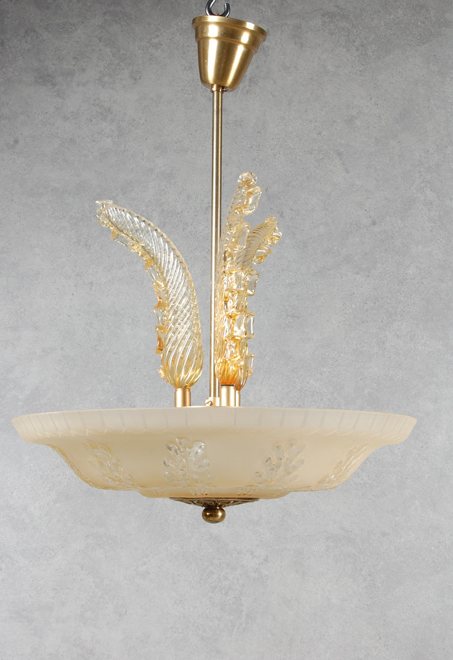 TAKLAMPA, Orrefors, 1920-tal.